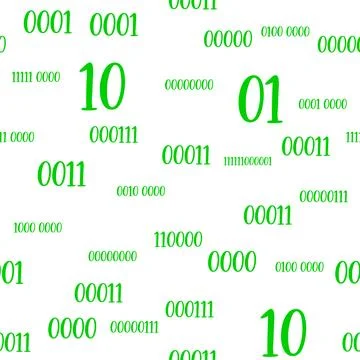 Seamless pattern of decimal code. High-tech futuristic colorful decimal compu Stock Illustration