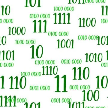 Seamless pattern of decimal code. High-tech futuristic colorful decimal compu 库存插图