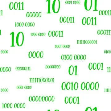 Seamless pattern of decimal code. High-tech futuristic colorful decimal compu Stock Illustration