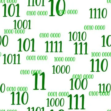 Seamless pattern of decimal code. High-tech futuristic colorful decimal compu Stock Illustration