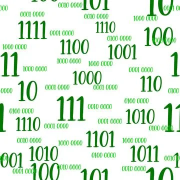 Seamless pattern of decimal code. High-tech futuristic colorful decimal compu Stock Illustration