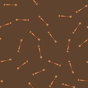 Seamless pattern decor balustrade wooden cartoon vector Stock Illustration