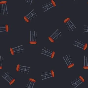 Seamless pattern decor bar stool cartoon vector Stock Illustration
