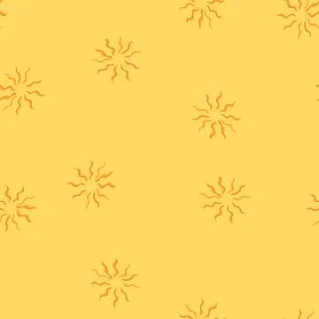 Seamless pattern decor boho sun cartoon vector Stock Illustration