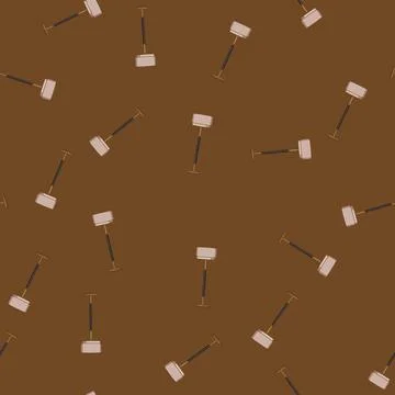 Seamless pattern decor floor lamp cartoon vector Stock Illustration