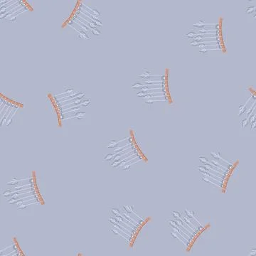 Seamless pattern decor macrame wall hanging cartoon vector Stock Illustration