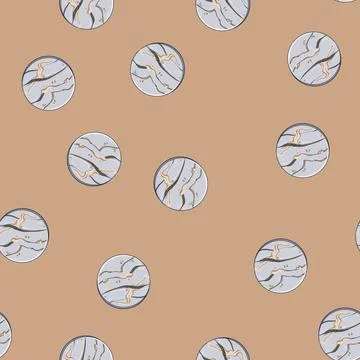 Seamless pattern decor marble coaster cartoon vector Stock Illustration
