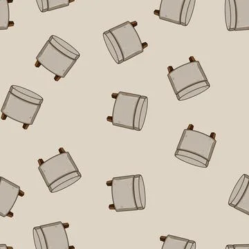 Seamless pattern decor pouf cartoon vector イラスト素材