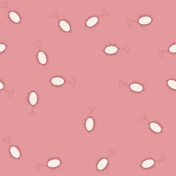 Seamless pattern decor table mirror cartoon vector Stock Illustration