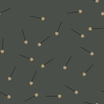 Seamless pattern decor torchere cartoon vector Illustrazione stock