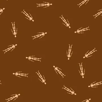 Seamless pattern decor wood man model cartoon vector Illustrazione stock