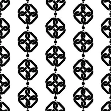 Seamless pattern decorated with chains and pearls. Stock Illustration