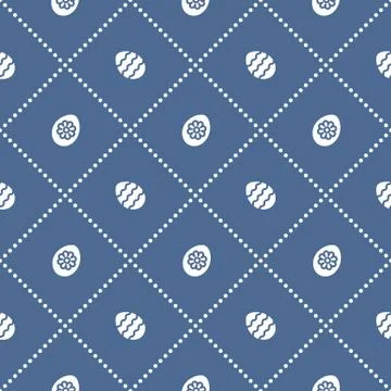 Seamless pattern with decorated eggs. Illustrazione stock