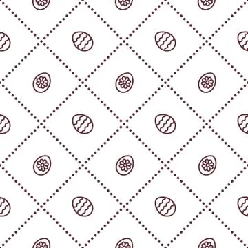 Seamless pattern with decorated eggs. Stock Illustration