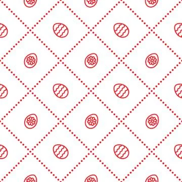 Seamless pattern with decorated eggs. Stock Illustration
