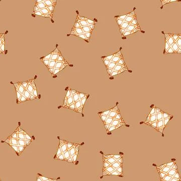 Seamless pattern decoration boho pillow cartoon vector 库存插图