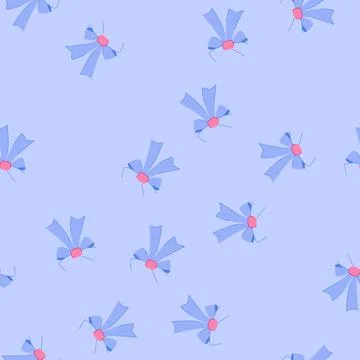 Seamless pattern decoration bright bow cartoon vector Stock Illustration