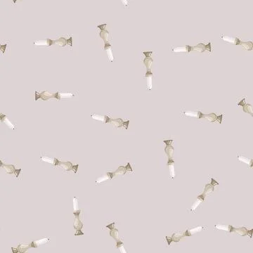 Seamless pattern decoration candlestick vintage cartoon vector 스톡 일러스트
