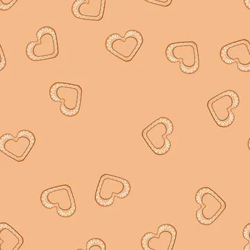 Seamless pattern decoration gingerbread cartoon vector Illustrazione stock