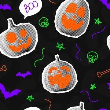 Seamless pattern for decoration of Halloween Stock Illustration