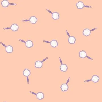 Seamless pattern decoration hand mirror cartoon vector 库存插图