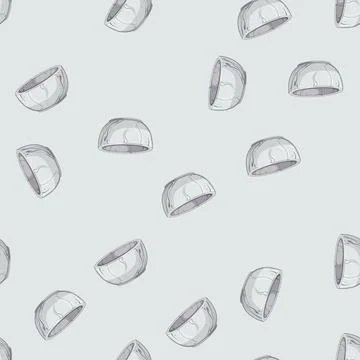 Seamless pattern decoration marble bowl cartoon vector 库存插图