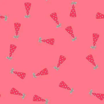 Seamless pattern decoration party hat cartoon vector Stock Illustration