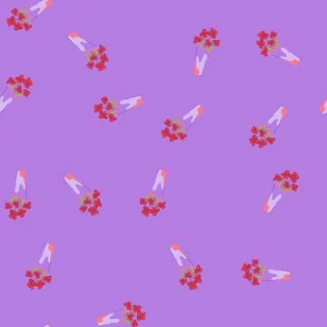 Seamless pattern decoration vase flower cartoon vector イラスト素材