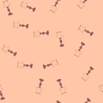 Seamless pattern decoration vintage table lamp cartoon vector Illustrazione stock