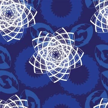 Seamless pattern with decorative bean ornaments and star ornament Stock Illustration