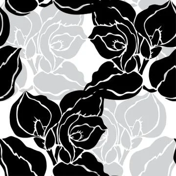 Seamless pattern with decorative calla, for invitations, cards, scrapbooking Stock Illustration