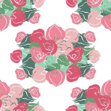 Seamless pattern with decorative calla, for invitations, cards, scrapbooking Stock Illustration