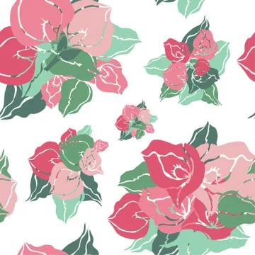 Seamless pattern with decorative calla, for invitations, cards, scrapbooking Stock Illustration