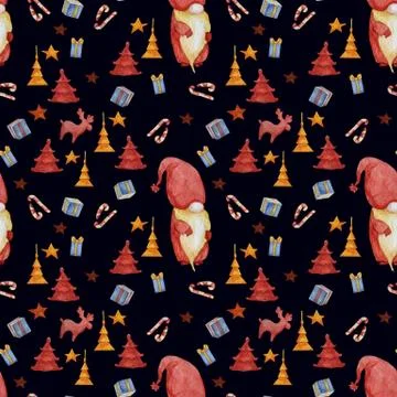 Seamless pattern, decorative elements for Christmas and New Year. Christmas Stockillustratie