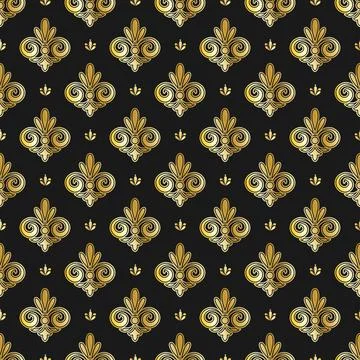 Seamless pattern of decorative elements, for texture, textiles and simple bac Illustrazione stock