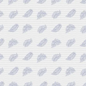 Seamless pattern with decorative feathers.  Stock Illustration