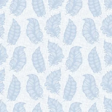 Seamless pattern with decorative feathers.  Stock Illustration