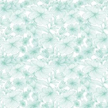 Seamless pattern with decorative flowers, for invitations, cards, scrapbooking Stock Illustration