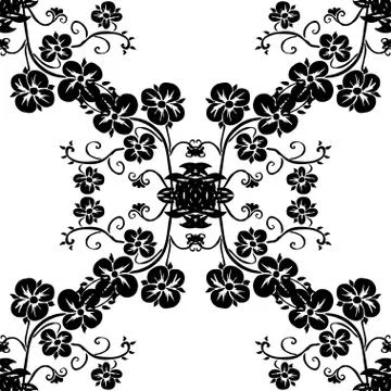 Seamless pattern with decorative flowers, for invitations, cards, scrapbooking Stock Illustration