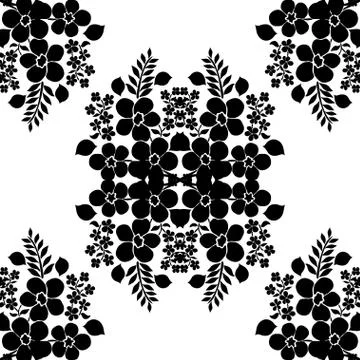 Seamless pattern with decorative flowers, for invitations, cards, scrapbooking Illustrazione stock