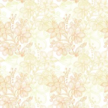 Seamless pattern with decorative flowers, for invitations, cards, scrapbooking Illustrazione stock