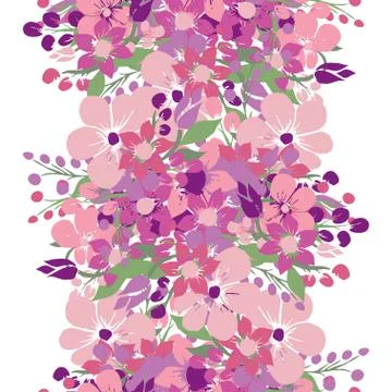 Seamless pattern with decorative flowers, for invitations, cards, scrapbooking Illustrazione stock