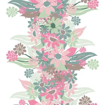 Seamless pattern with decorative flowers, for invitations, cards, scrapbooking Illustrazione stock