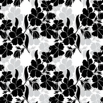 Seamless pattern with decorative flowers, for invitations, cards, scrapbooking Stock Illustration