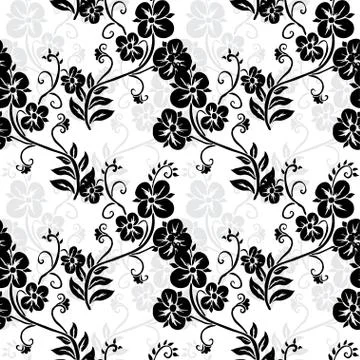 Seamless pattern with decorative flowers, for invitations, cards, scrapbooking Illustrazione stock