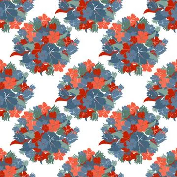 Seamless pattern with decorative flowers, for invitations, cards, scrapbooking Stock Illustration