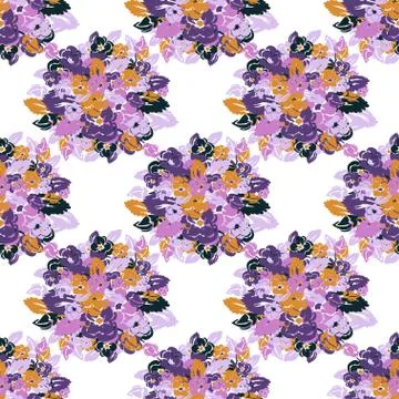 Seamless pattern with decorative flowers, for invitations, cards, scrapbooking Stock Illustration
