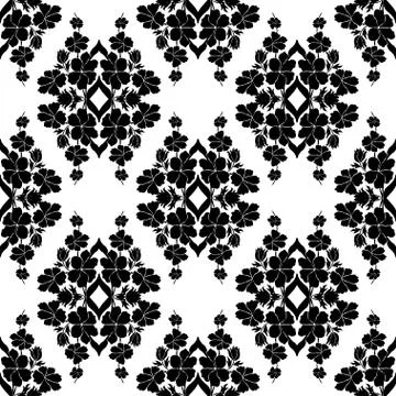 Seamless pattern with decorative flowers, for invitations, cards, scrapbooking Stock Illustration