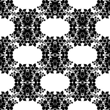 Seamless pattern with decorative flowers, for invitations, cards, scrapbooking Stock Illustration