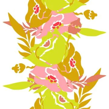 Seamless pattern with decorative flowers, for invitations, cards, scrapbooking Stock Illustration